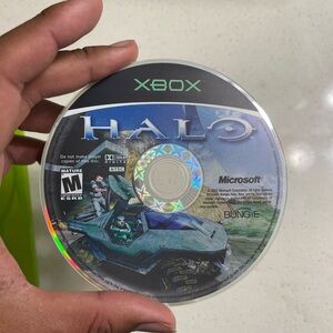 Microsoft Halo Xbox Game Disc - Green and Silver